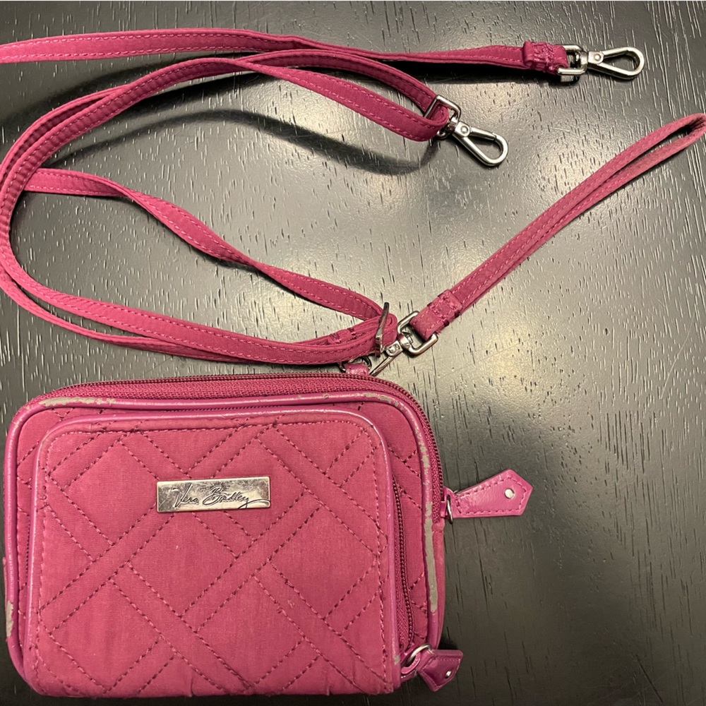 Vera Bradley Wallet with wristlet, strap & pocket for a regular size iphone